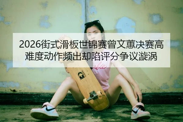 2026街式滑板世锦赛曾文蕙决赛高难度动作频出却陷评分争议漩涡